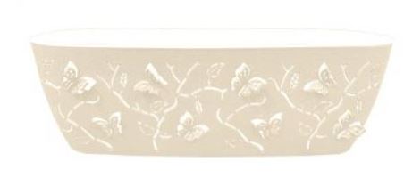 Горшок для цветов Plast Team Butterflies 7,3 л 470х150 мм овальный 475х160х149 мм молочный туман